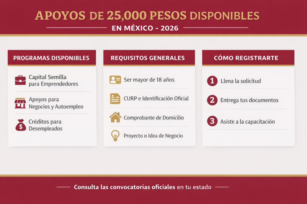apoyo de 25 mil pesos
