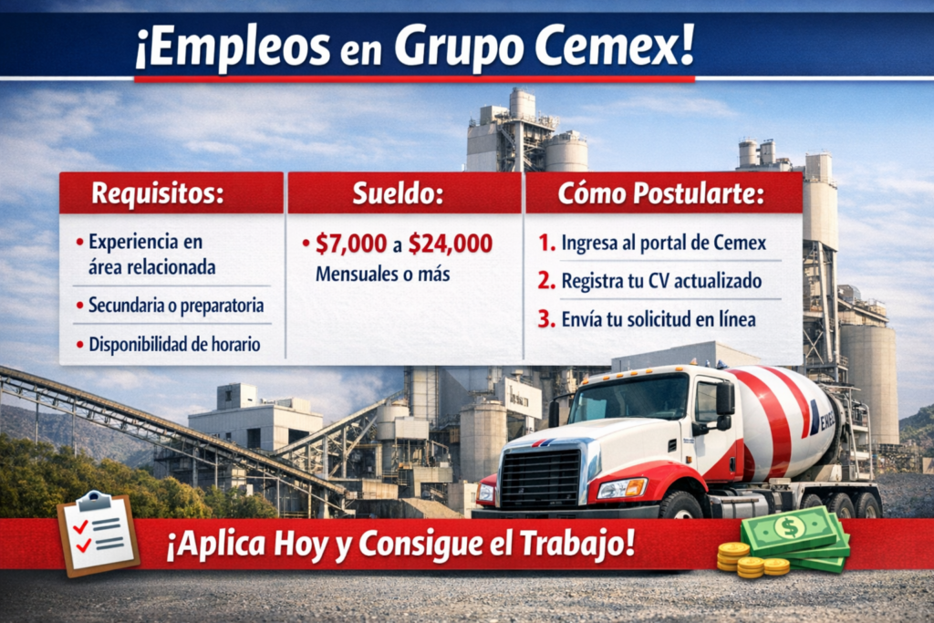 Convocatoria de empleo en Grupo Cemex